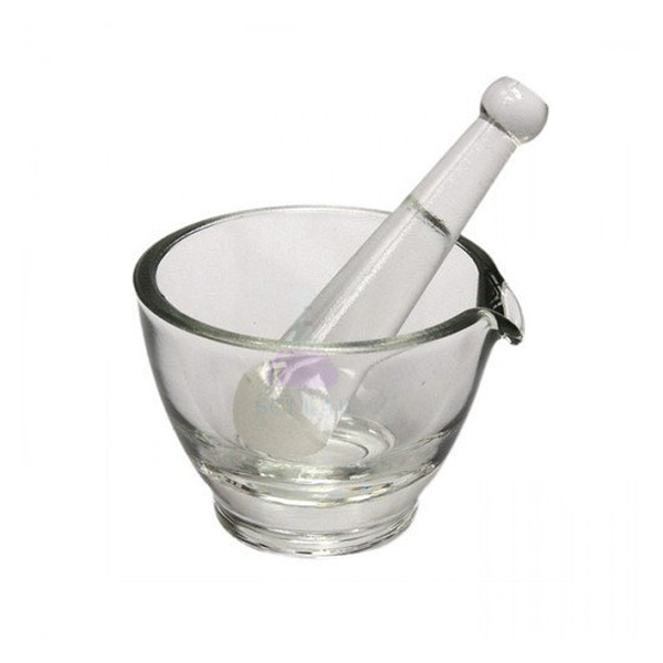 Mortar and  Pestle Clear Glass