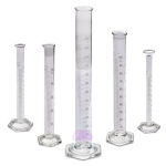 Cylinder Measuring Hexagonal Glass Base