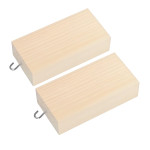 Pair of Wooden Friction Blocks with Hooks
